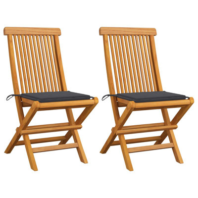 Chaise bistro d'extérieur avec coussins VidaXL