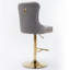 Ensemble de 2 tabourets de bar touffetés à hauteur ajustable avec base chromée-134005471-134005472-134005477