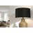 Lighting, 25"h, Table Lamp, Black Shade, Brown Resin, Contemporary