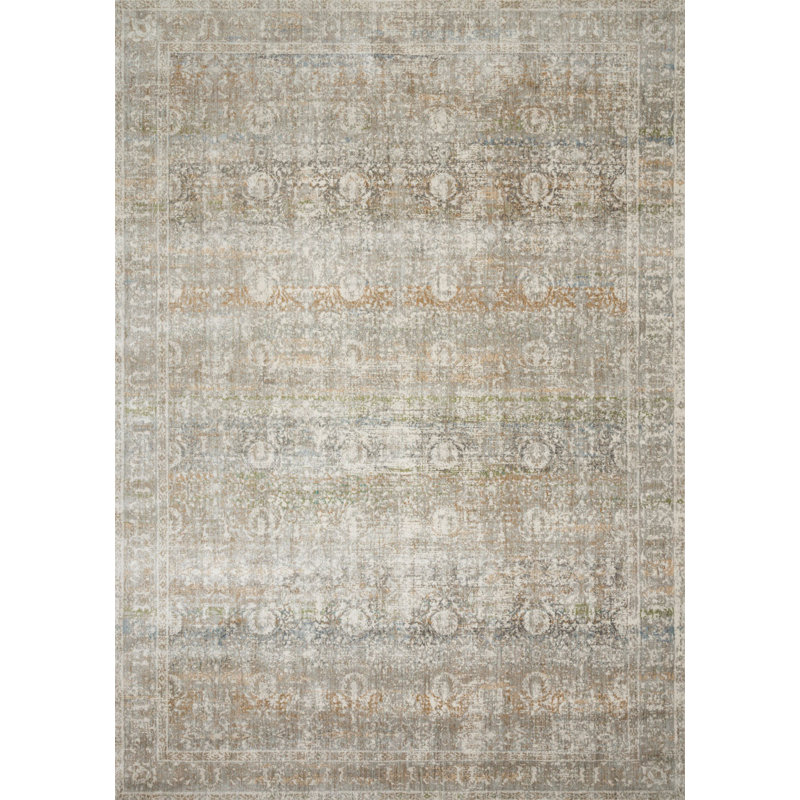 Tapis oriental gris Gossoncourt, Rectangle 6 pi 7 po x 9 pi 2 po