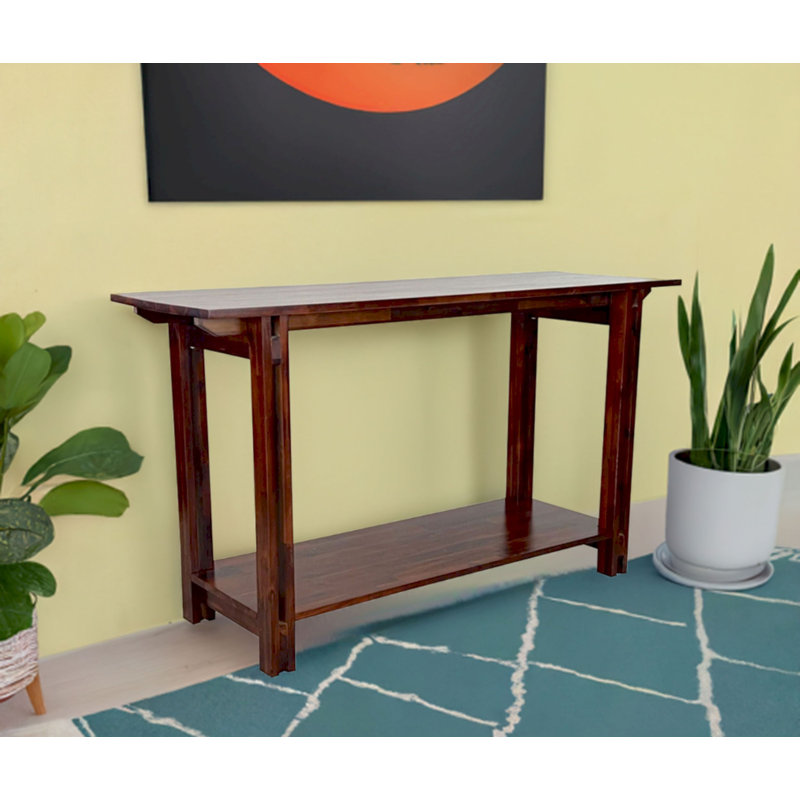 Damius 52'' Solid Wood Console Table, Mahogany
