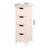 White Bathroom Storage Cabinet, Freestanding Cabinet with Drawers