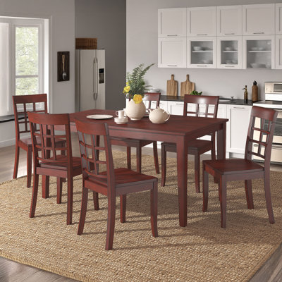 Alexa-Mae 6-Person Solid Wood Four-Leg Dining Set