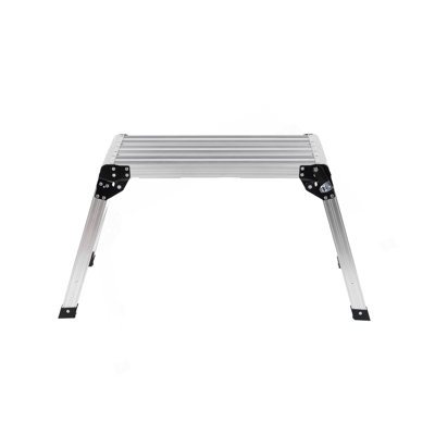 Plateforme de travail pliante, échelle de tabouret en aluminium pour cloison sèche, banc de travail robuste avec capacité de charge de 330 lb avec pieds antidérapants, idéal pour laver les véhicules, nettoyer, peindre, décorer