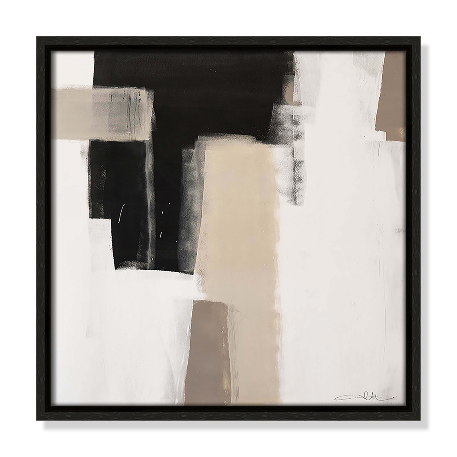 Casa Fine Arts "Earth Scapes I" Print, Espresso Floater Framed, 13.5" H x 13.5" W x 2" D
