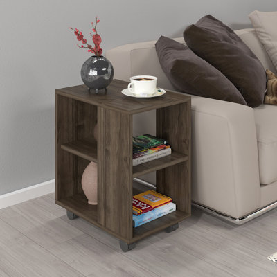 Table basse à roulettes avec rangement