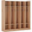 5-Section Classroom Coat Locker with 10 Cubbies, Daycare Cubby Storage Organizer with 10 Hooks-2107491399