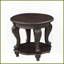 Table basse ronde de 22 po à deux tons pour le salon, pieds en bois d'hévéa massif, tablette résistante à la chaleur, assemblage facile-2131800394-2131800398