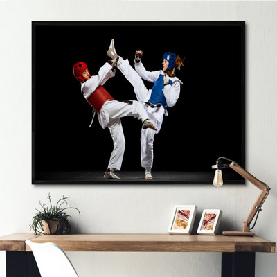 Fight Of Taekwondo, reproduction d'art sur toile