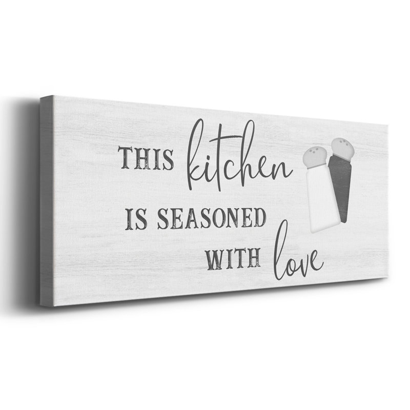 «Seasoned with Love», toile tendue avec châssis, H 8 po x l 20 po x P 1,5 po