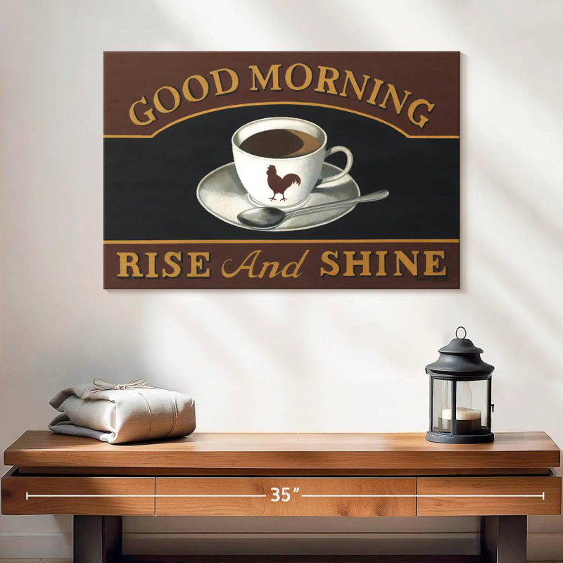 Plaque murale «Good Morning Coffee», H 16 po x l 24 po