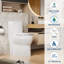  Toilette une pièce conforme ADA - hauteur de chaise de 19 po, chasse double 0,8 / 1,28 GPF, siège rond compact, céramique blanche moderne, toilettes commerciales