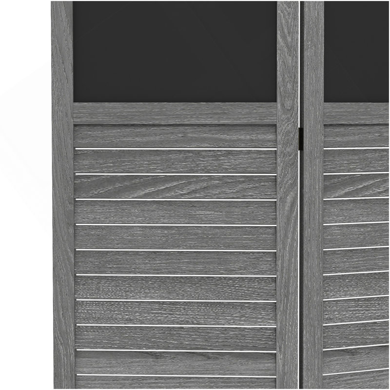 Paravent 4 panneaux HOMcom, Gris