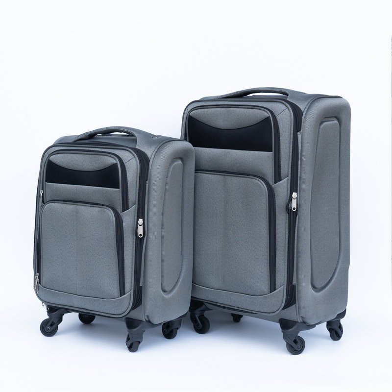 (20 + 24) Ensemble de valises en deux pièces Valise à roulettes Oxford sans verrou universel