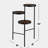 Multi-Tiered Plant Stand with Metal Frame, Black