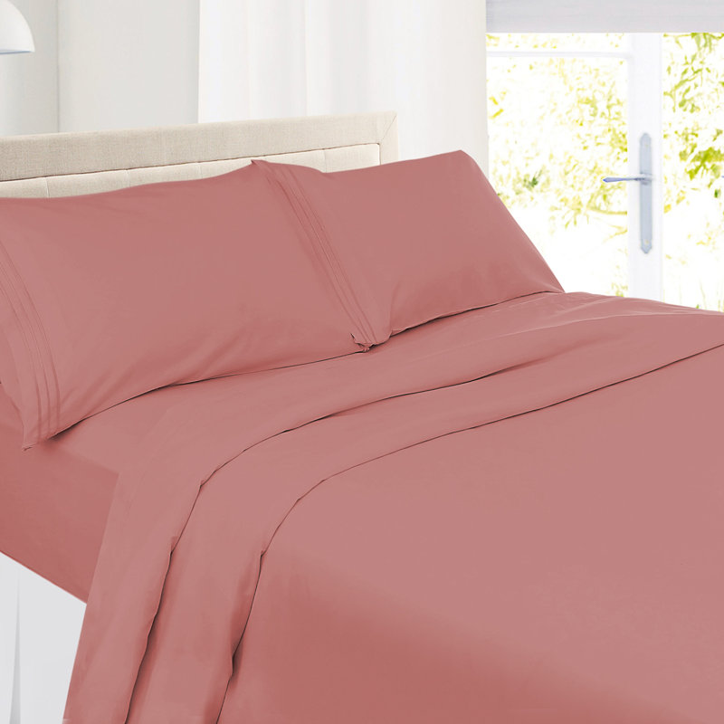 Ensemble de draps en microfibre Hotel Luxury, Rose brumeux, Grand