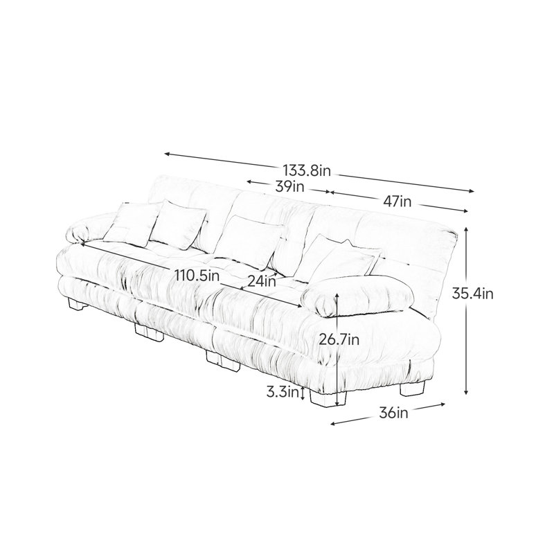 Free combination modular sofa