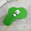 Table basse de 50 pouces en fibre de verre de forme unique, robuste et durable, aucun assemblage requis pour les salons modernes, vert-819897714