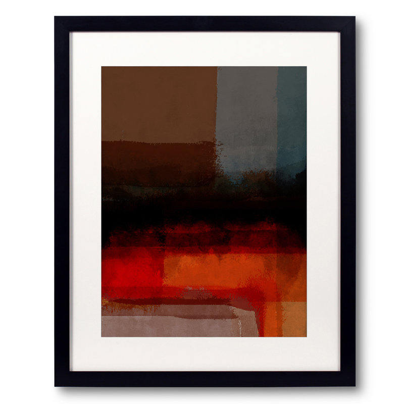 Abstract Print by Angel Estevez, 21.25" H x 17.25" W, Black Framed Paper