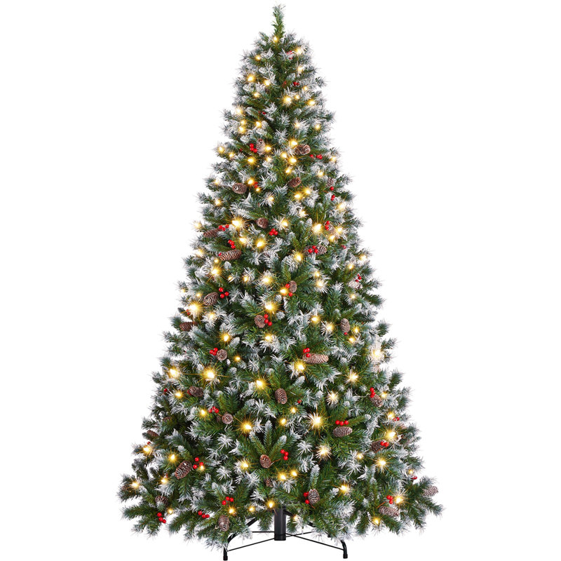 Lighted Artificial Fir Christmas Tree, 6 ft