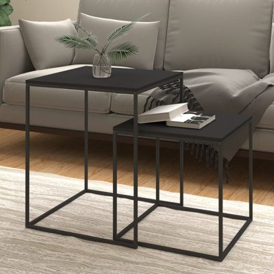 17 Stories Coffee Table Set 2 Pcs Engineered Wood And Metal