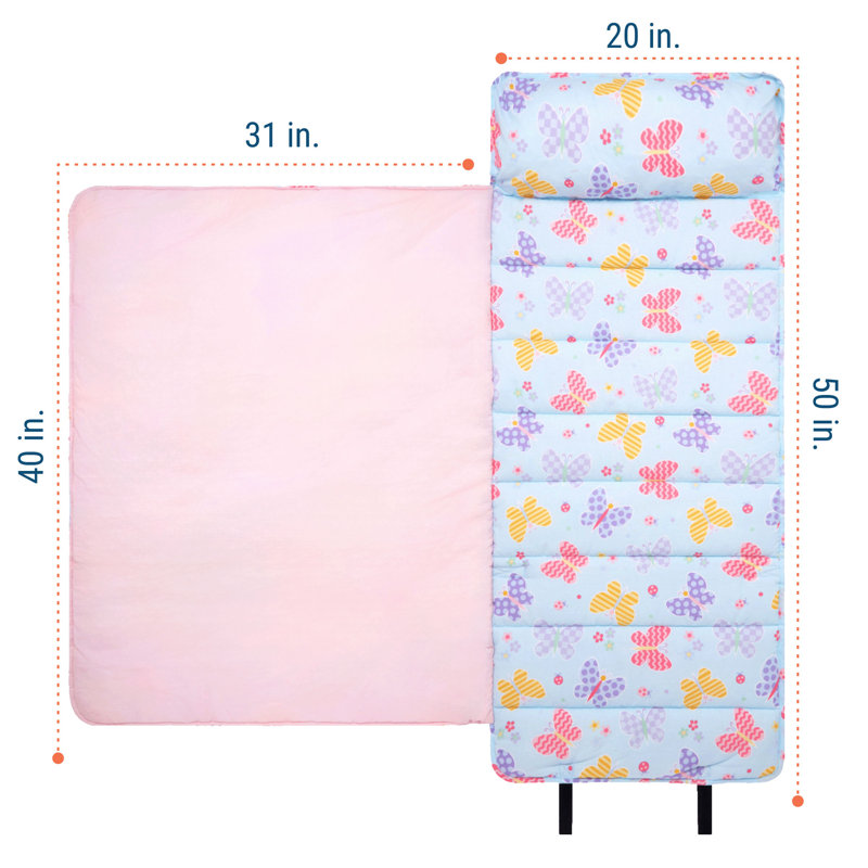 Tapis de sieste pour enfant Wildkin, Jardin de papillons