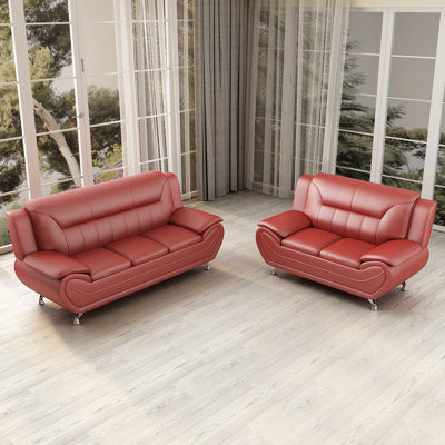 2 - Piece Faux Leather Living Room Set