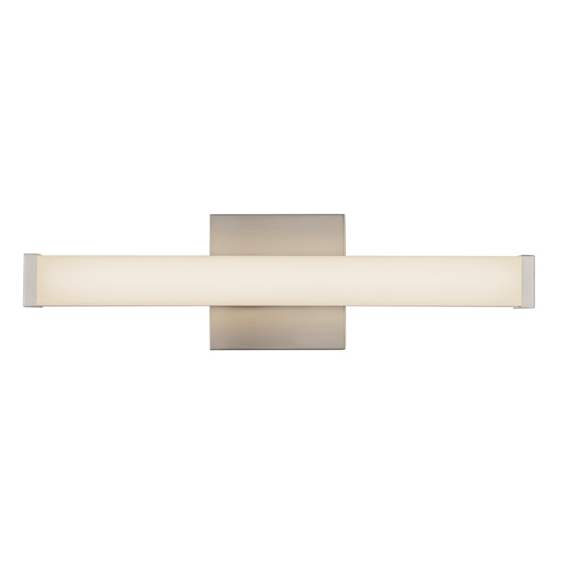 Geri 18-in Black dimmable LED Wall Sconce, Nickel, 18-in