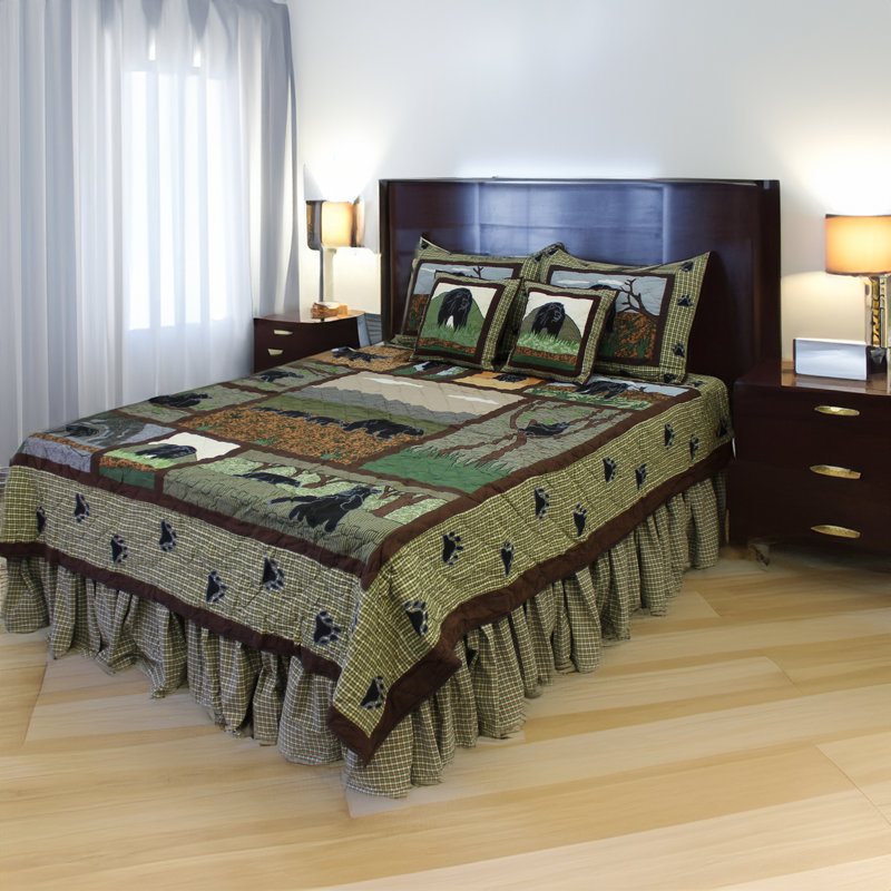 Literie de style rustique en coton fait à la main pour auberge Bear Country, Très grand