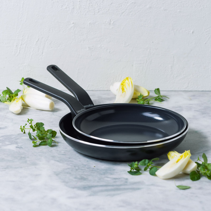 GreenPan Essence PFAS Free Non Stick Frypans Set 24 & 28cm