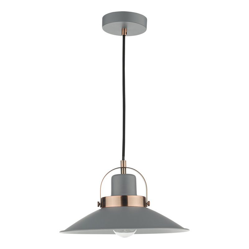 Ashleigh 1 - Light Cone Pendant, Copper/Grey