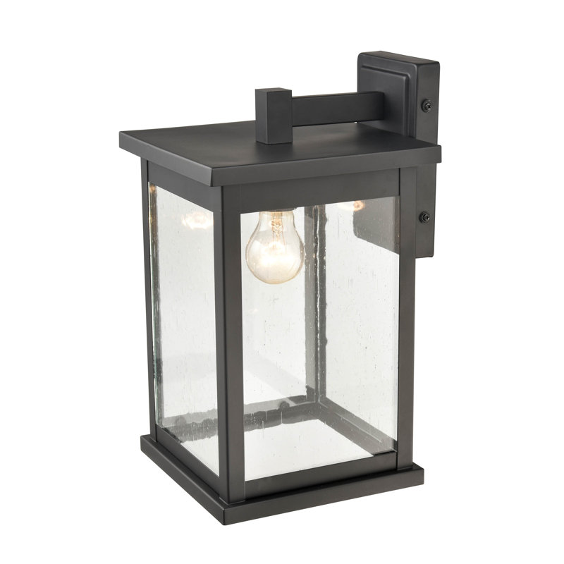 Lanterne murale d'extérieur Daren, H 15,25 po x l 8,5 po x P 8,5 po, Noir