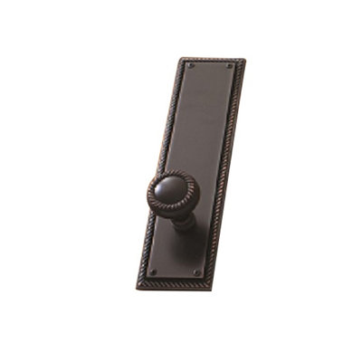 Academy Round Knob with Rectangle Rosette