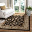 Tapis noir / crème Monarrez