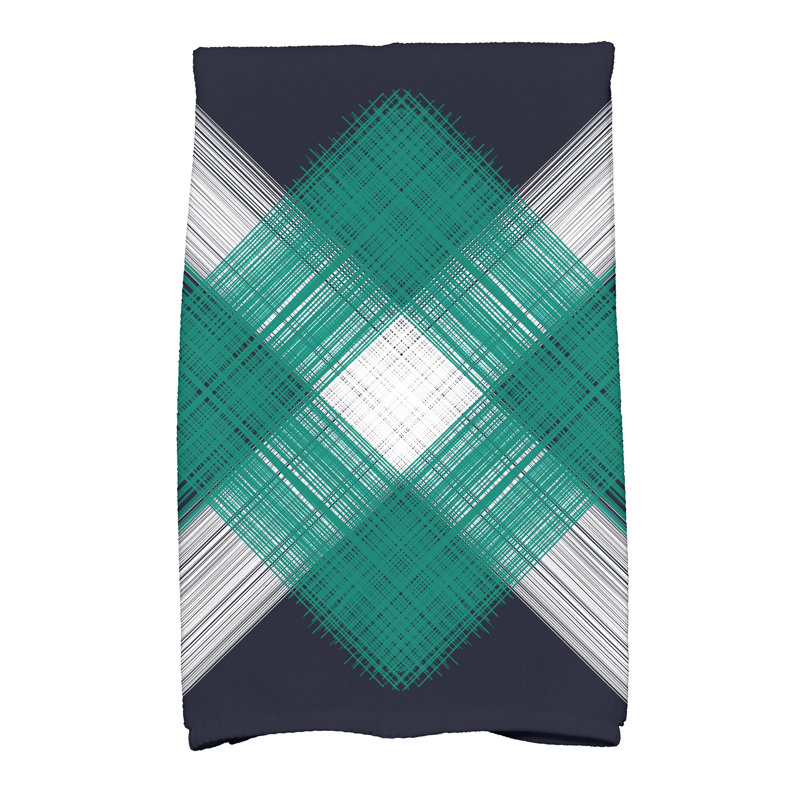 Hancock Plaid Tea Towel Kitchen Towel, Navy