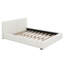 Grand lit tapissier avec base solide-386142557