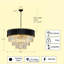 58cm Black Tiered Crystal Chandelier, Modern Luxury Ceiling Pendant Light for Dining Room, Living Room, Foyer & Hallway-1613831681-1613831684-1613831686