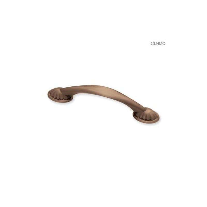 (5 Pack) 3 inch or 3-3/4 inch Dual Mount Shell Pull Satin Red Antique