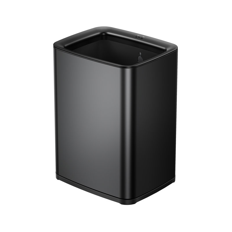 EKO Laguna 2.6 Gallon/10L Open Top Trash Can - Modern Matte Stainless Steel Waste Bin With Removable Inner Basket For Bathroom, Bedroom, And Office Use