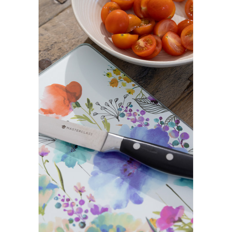 Meadow Floral Glass Chopping Board