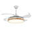 42 Inch Modern Retractable 6 Speed Dimmable Round Ceiling Fan With LED Lights and Remote Control