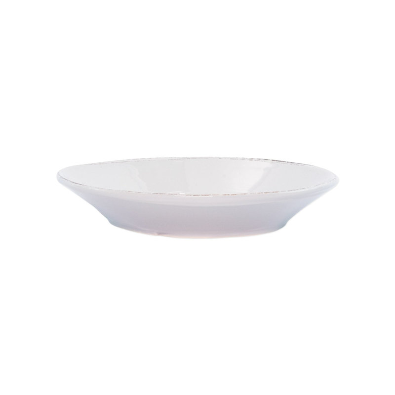Lastra Handmade Stoneware Pasta Bowl, Light Gray