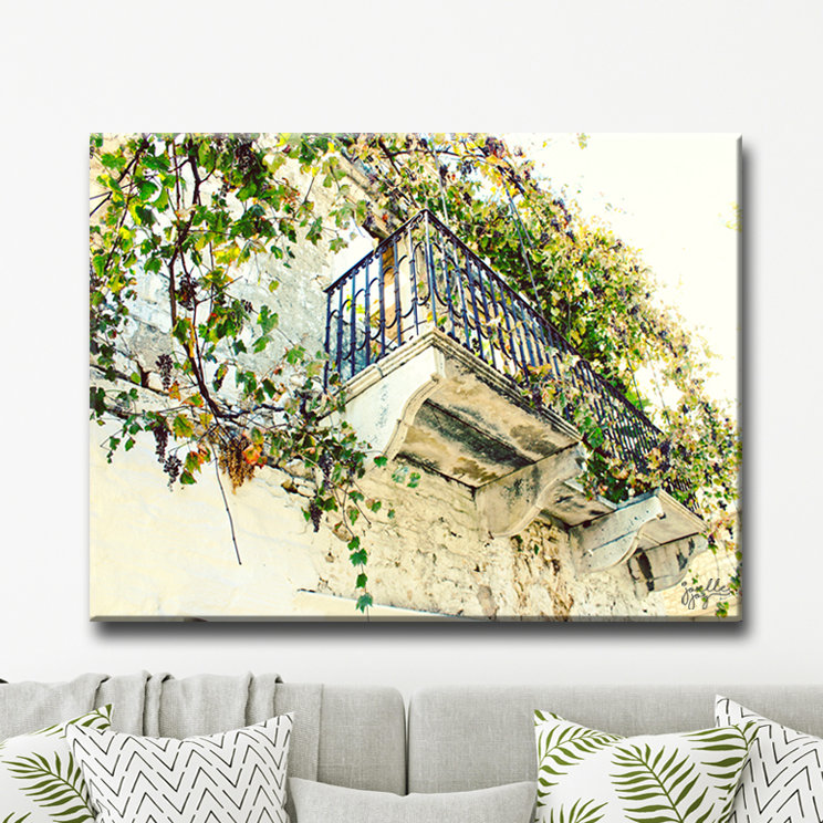 Une véritable vigne-impression sur toile, H 12 po x l 16 po