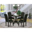 L'ensemble de mobilier de salle à manger 5 pièces comprend une table ronde avec Dropleaf et 4 chaises rembourrées en similicuir noir, 42 x 42 pouces, noir-1278237288-1278237289-1238114378