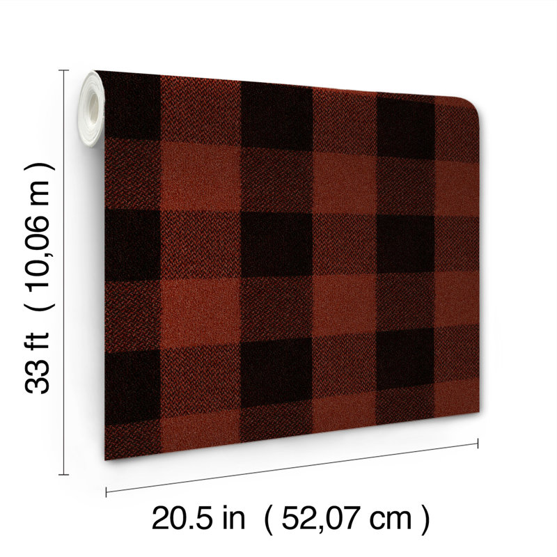 Papier peint Lumberjack, Rouge