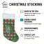 Chaussette de Noël bleu Lakeland Terrier PoinsettIas