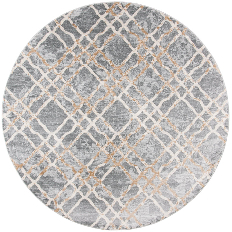 Winnols Performance Geometric Rug, Round 6'7"
