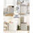 Luxury Double Laundry Hamper With Lid And Removable Bags, Large Hamper For Laundry, Laundry Basket 2 Sections, Collapsible Ditry Clothes Hamper For Bedroom, Laundry Room, Bathroom, Off-White
