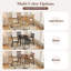Ensemble de table de salle à manger 3 pièces pour 2 personnes, 1 table de salle à manger pliante en bois + 2 chaises rembourrées, conception compacte pour petits appartements et salles à manger - NOIR-125375384-125375385