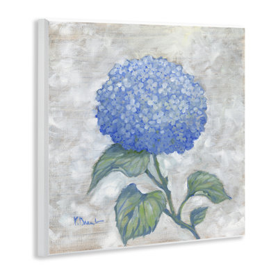 Round Blue Country Hydrangea Wall Plaque, design by Paul Brent